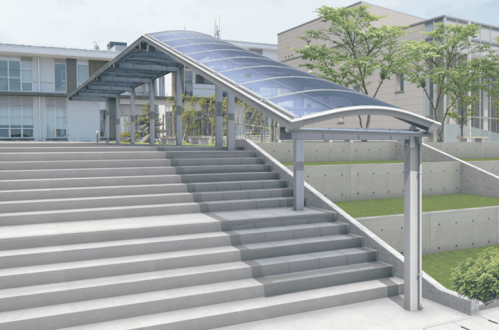 三協アルミの「ファインロードS 一本柱タイプ(偏芯柱)/1500N/㎡ 積雪地域型 傾斜基本ユニット 【2022年版】」