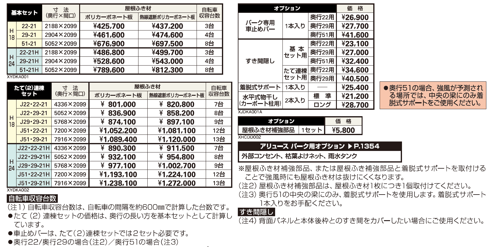 アリュース パーク 600タイプ 基本セット／たて(2)連棟セット【2023年版】_価格_1