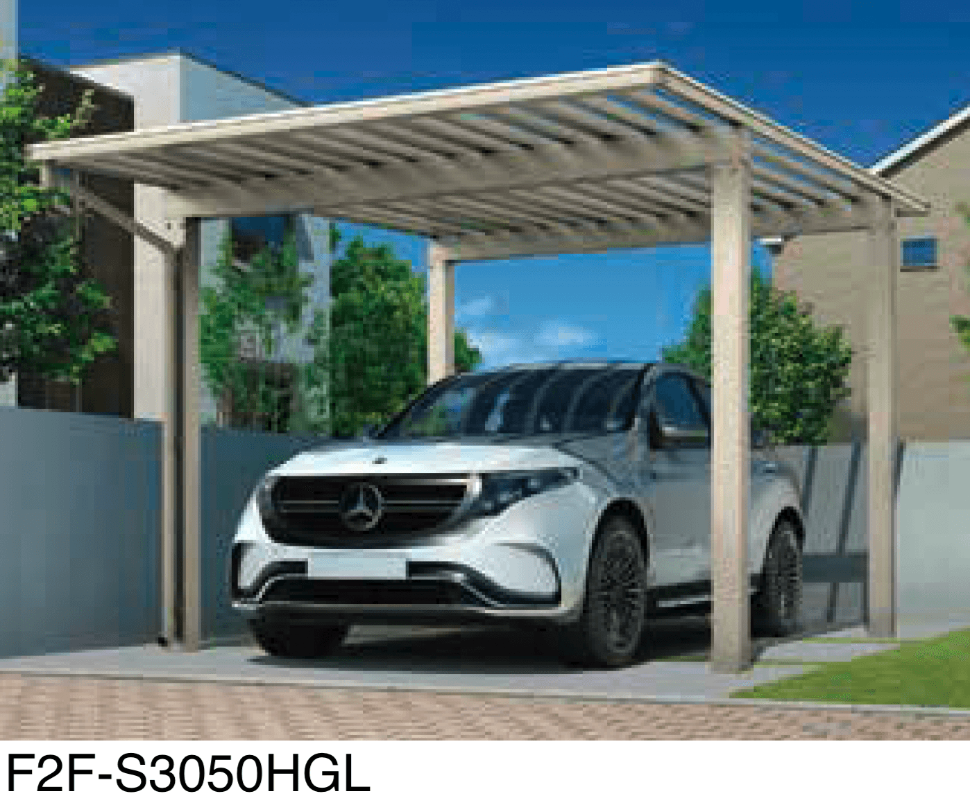 大仙の「アーバンルーフⅡ ストロングタイプ50 カーポート:基本(1台用)/ワイドタイプ(2台用)/ジャンボタイプ(3台用)」