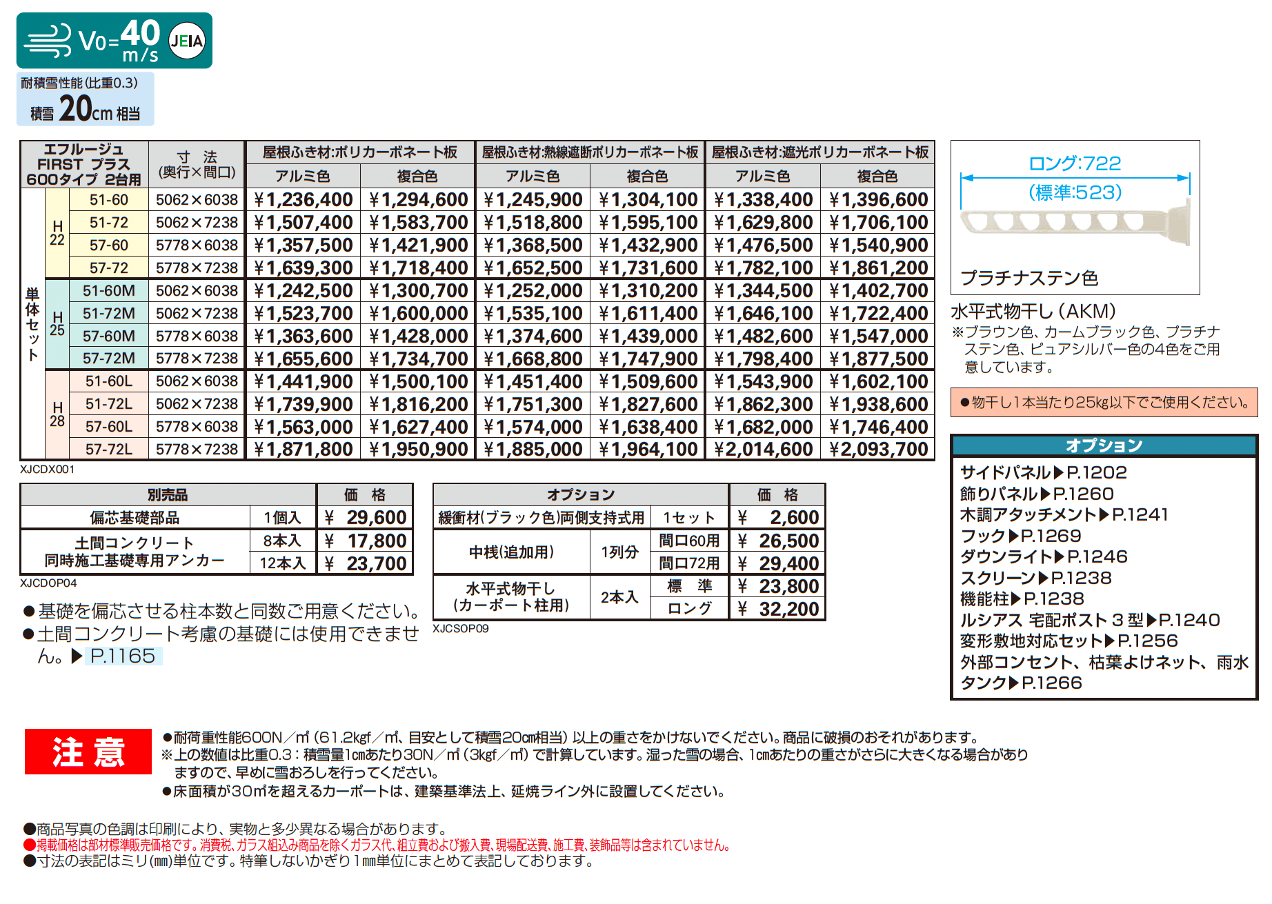 エフルージュ FIRST プラス 600タイプ 2台用(単体)_価格_1