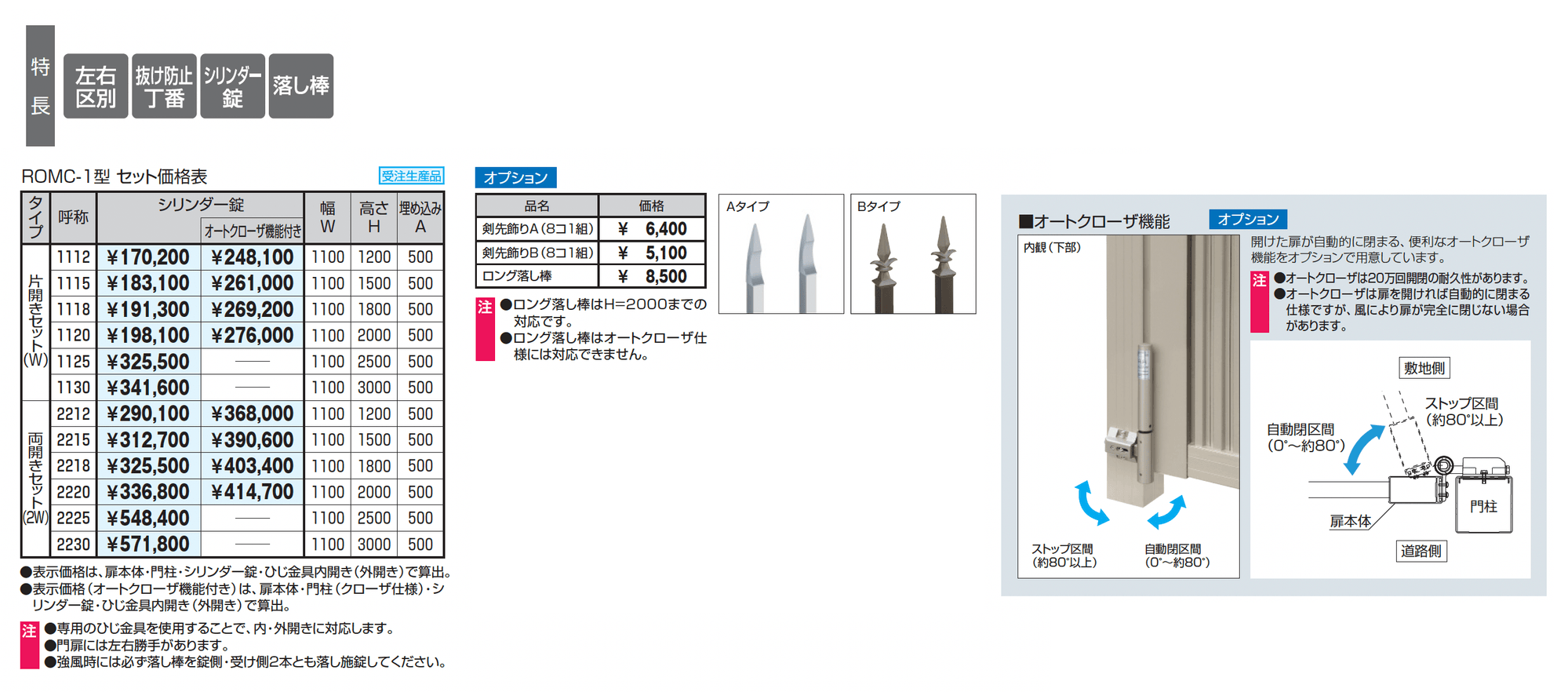 フレラインフォルテ1型 格子タイプ シリンダー錠_価格_1