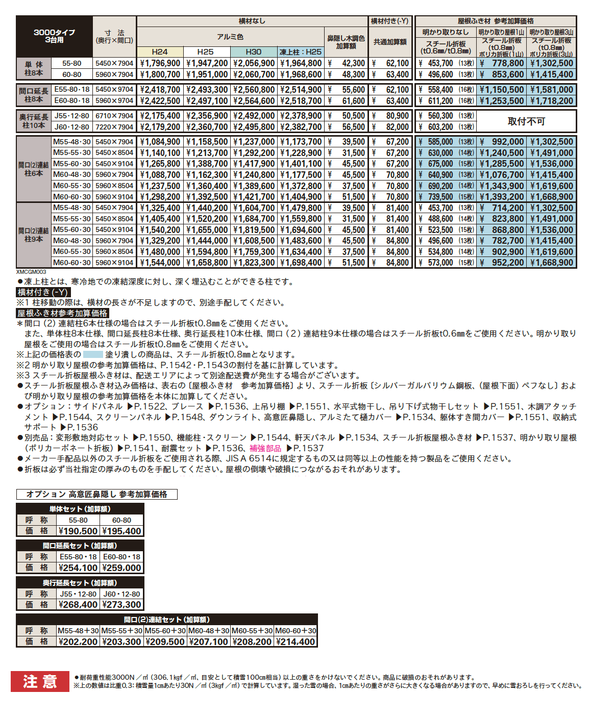 ジーポートPro/Pro G 3000タイプ 3台用(単体・間口延長・奥行延長・間口(2)連結)【2024年版】_価格_1