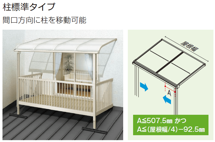 YKK APの「ソラリア ルシアス バルコニー対応屋根 壁付納まり【2024年版】」のサブ画像1