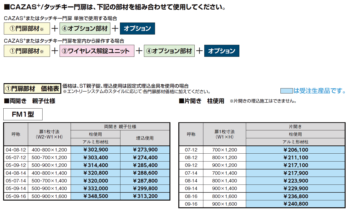 開き門扉AA エントリーシステム FM1型(木調)【2024年版】_価格_2