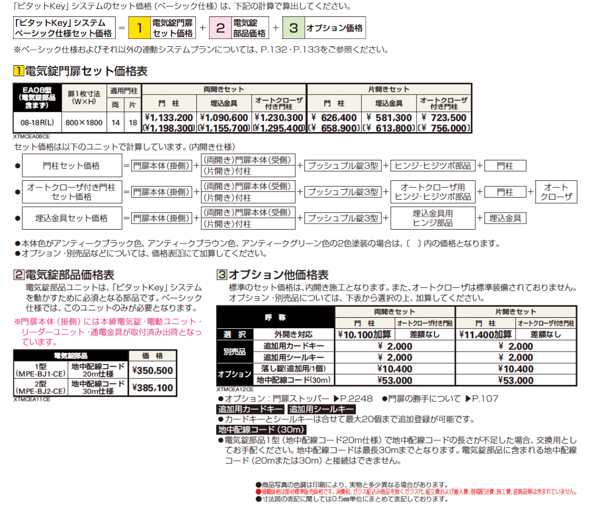 〔ピタットKey システム〕電気錠付 シャローネ 門扉シリーズ EA08型【2024年版】_価格_1
