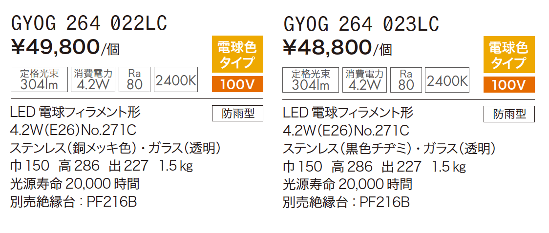 GYOG 264 022LC/023LC【2024年版】_価格_1