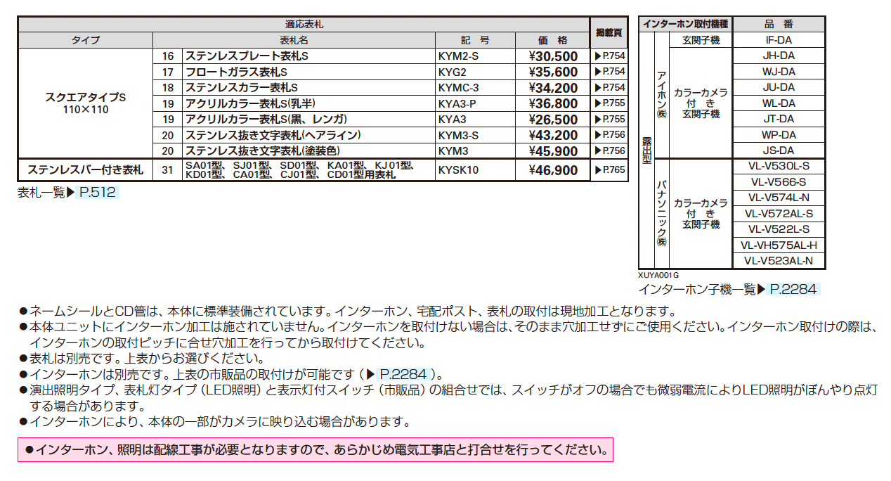 ルシアス ポストユニット KJ01型 小窓パネル_価格_2