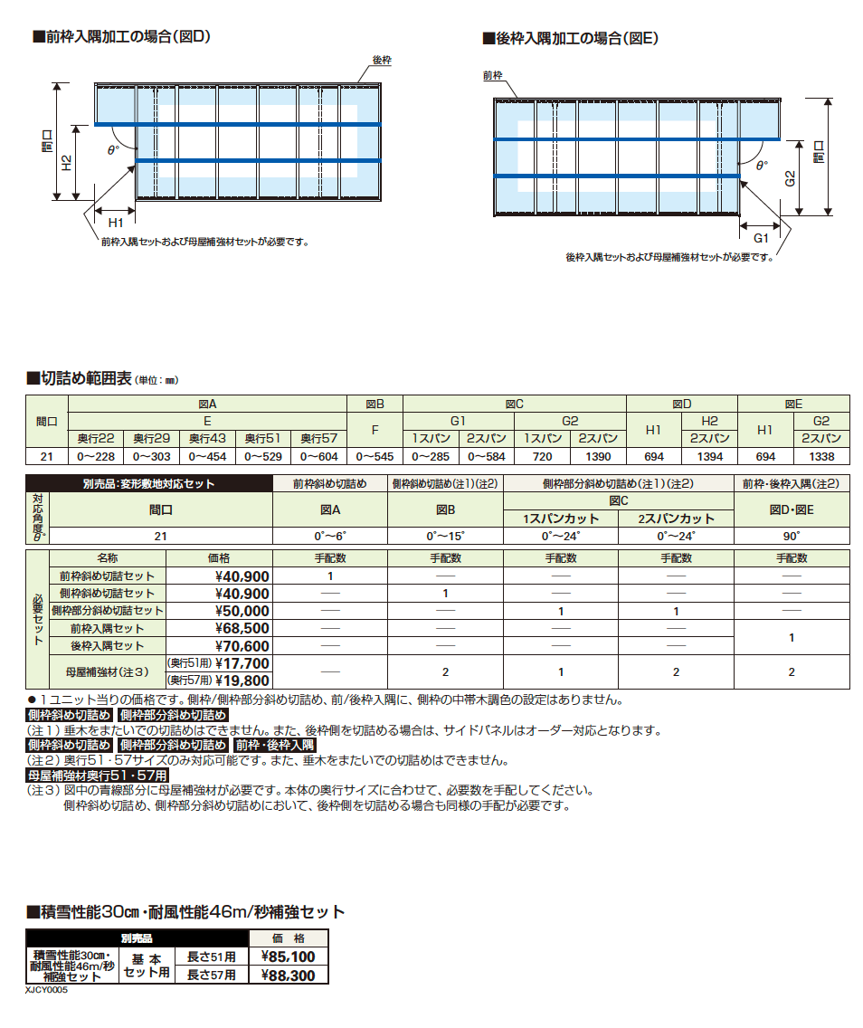 YKK AP エフルージュ ミニ  Z FIRST/エフルージュ ミニ  FIRST 変形敷地対応/補強セット（2023年版）2