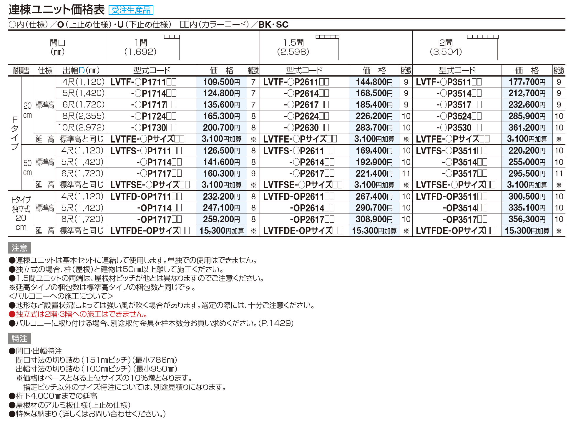バリューテラス Fタイプ/Fタイプ独立式(関東間)【2023年版】_価格_2