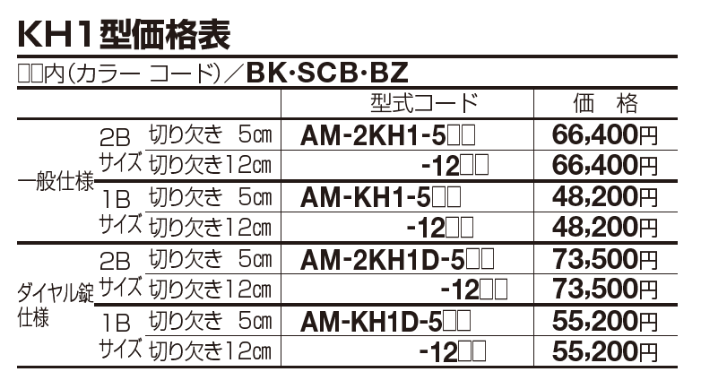 アルメールKH1型(口金タイプ)【2023年版】_価格_1