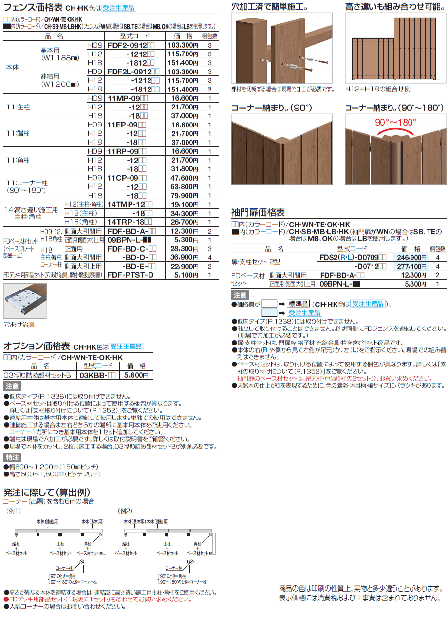 ファンデッキ FDフェンス2型/袖門扉2型【2024年版】_価格_1