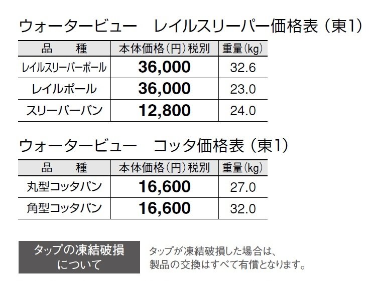 ウォータービュー レイルスリーパー【2024年版】_価格_1