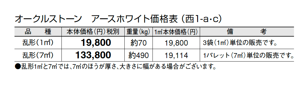 オークルストーン アースホワイト【2024年版】_価格_3
