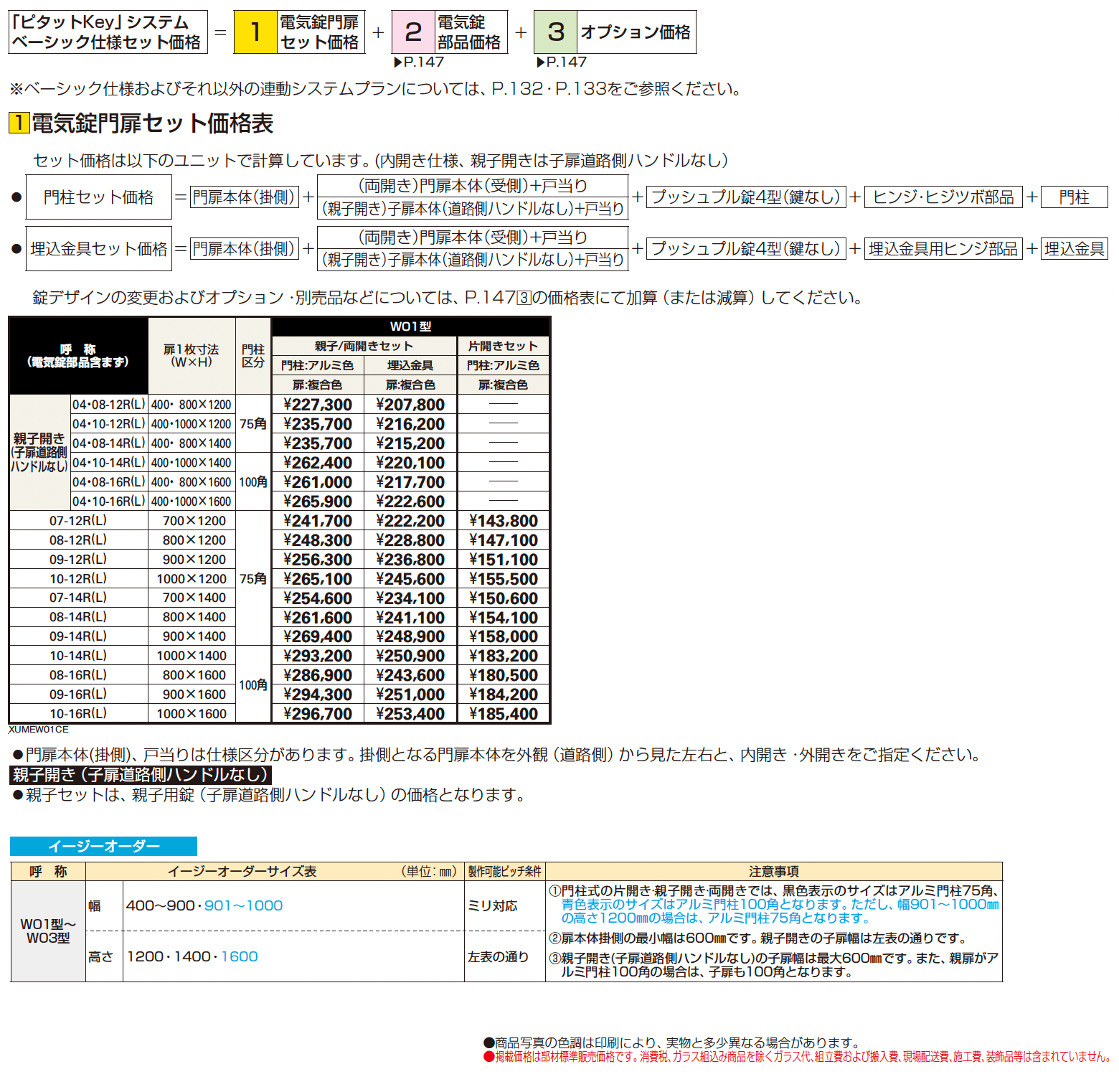 〔ピタットKey システム〕電気錠付 ルシアス 門扉シリーズ W01型【2024年版】_価格_1