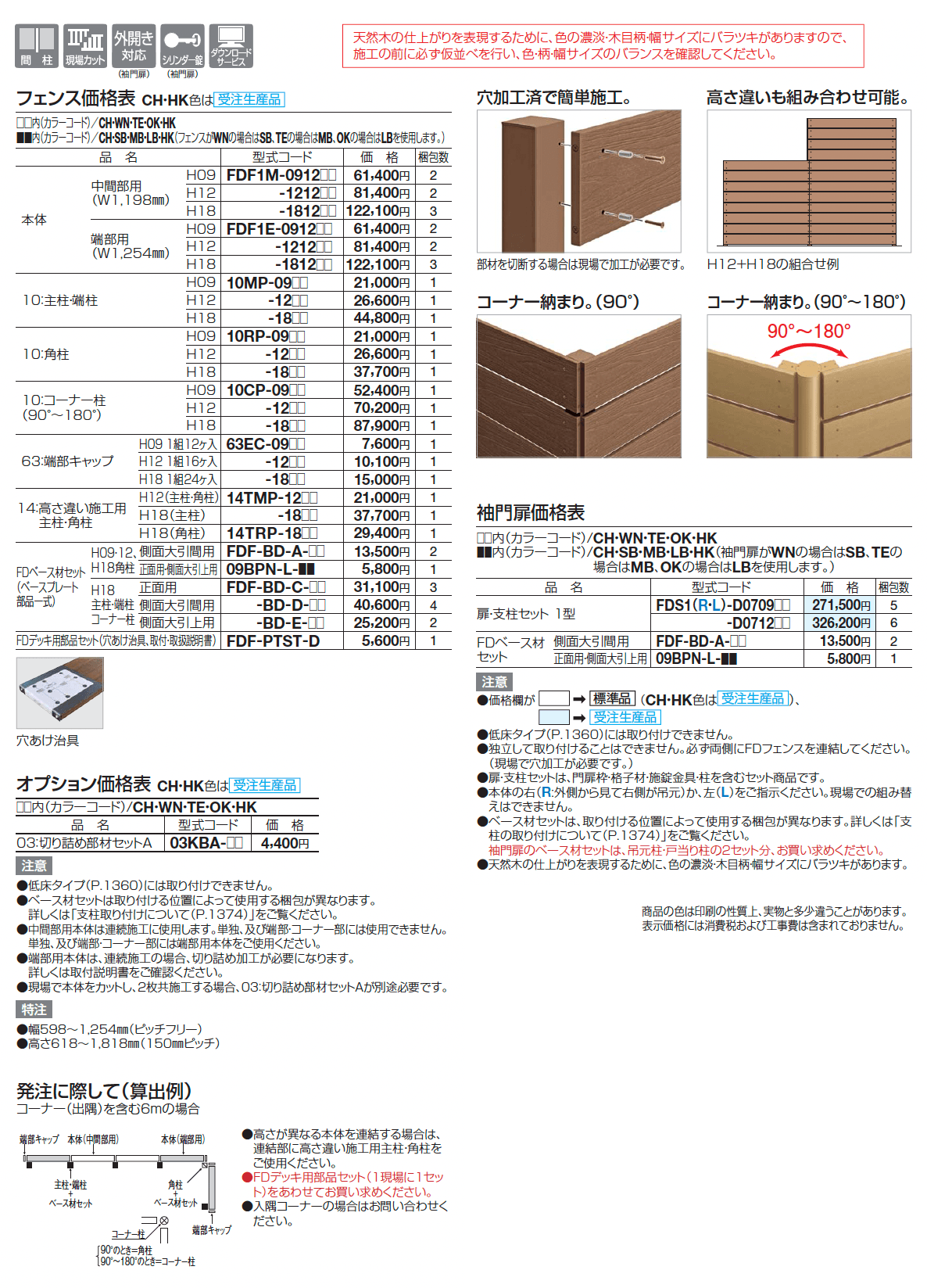 ファンデッキ FDフェンス1型/袖門扉1型_価格_1