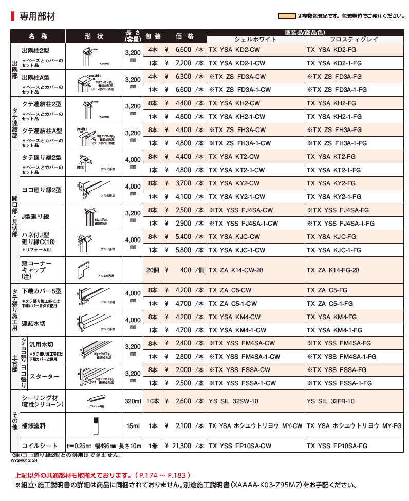 ノベルライン(鋼板)【2024年版】_価格_2