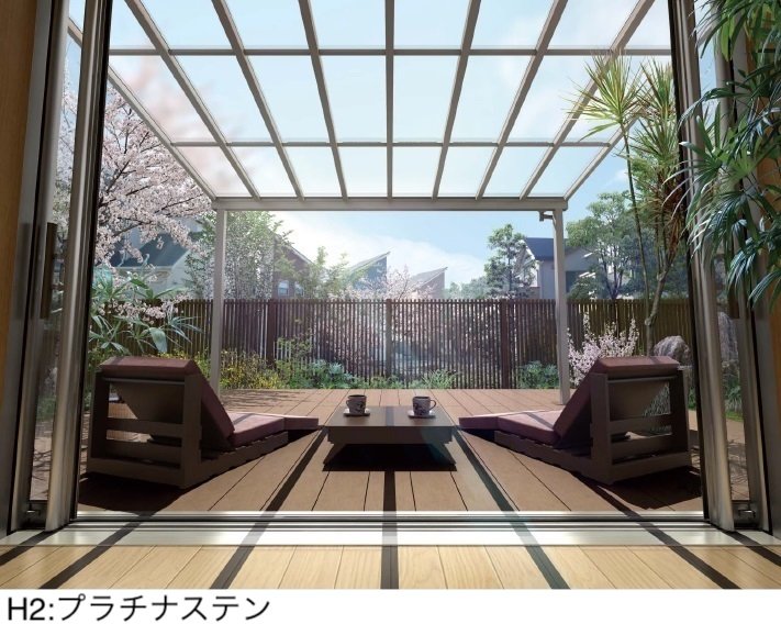 YKK APの「ソラリア テラス屋根 リウッドデッキ納まり」のサブ画像3