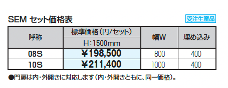ランディーナ用袖門扉1型_価格_1