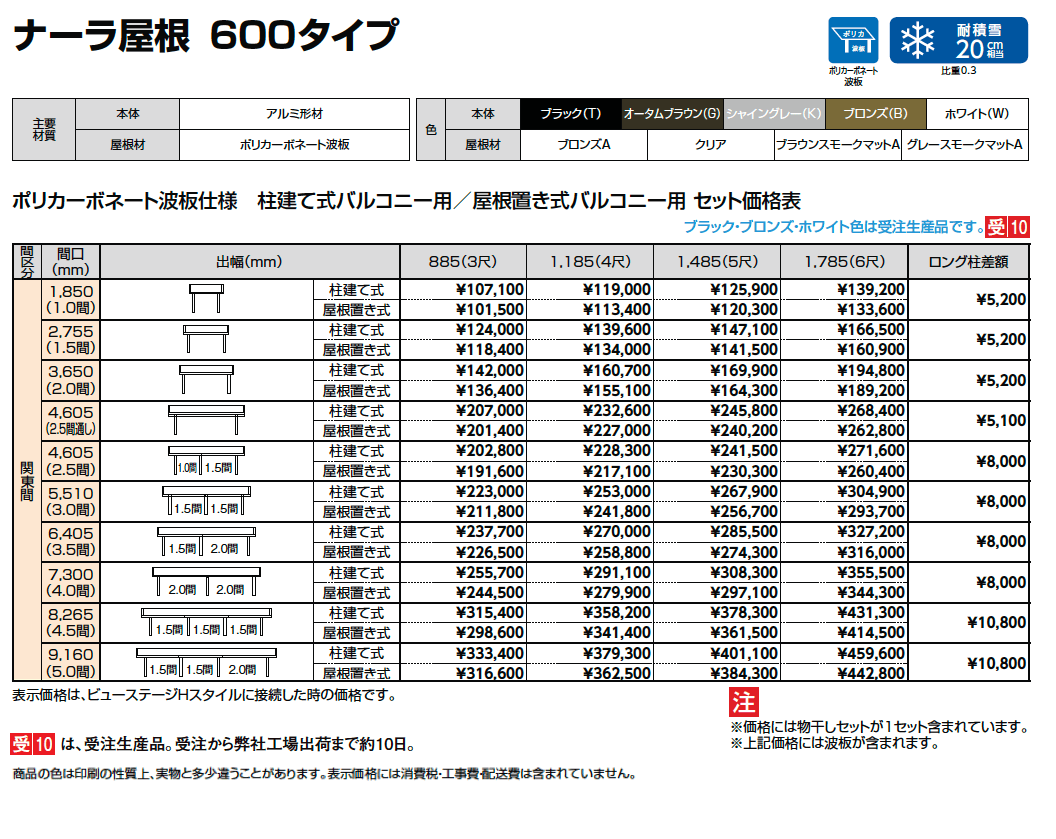 ナーラ屋根 関東間【2024年版】_価格_1