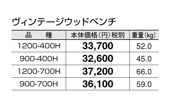 ヴィンテージウッドベンチ_価格_1