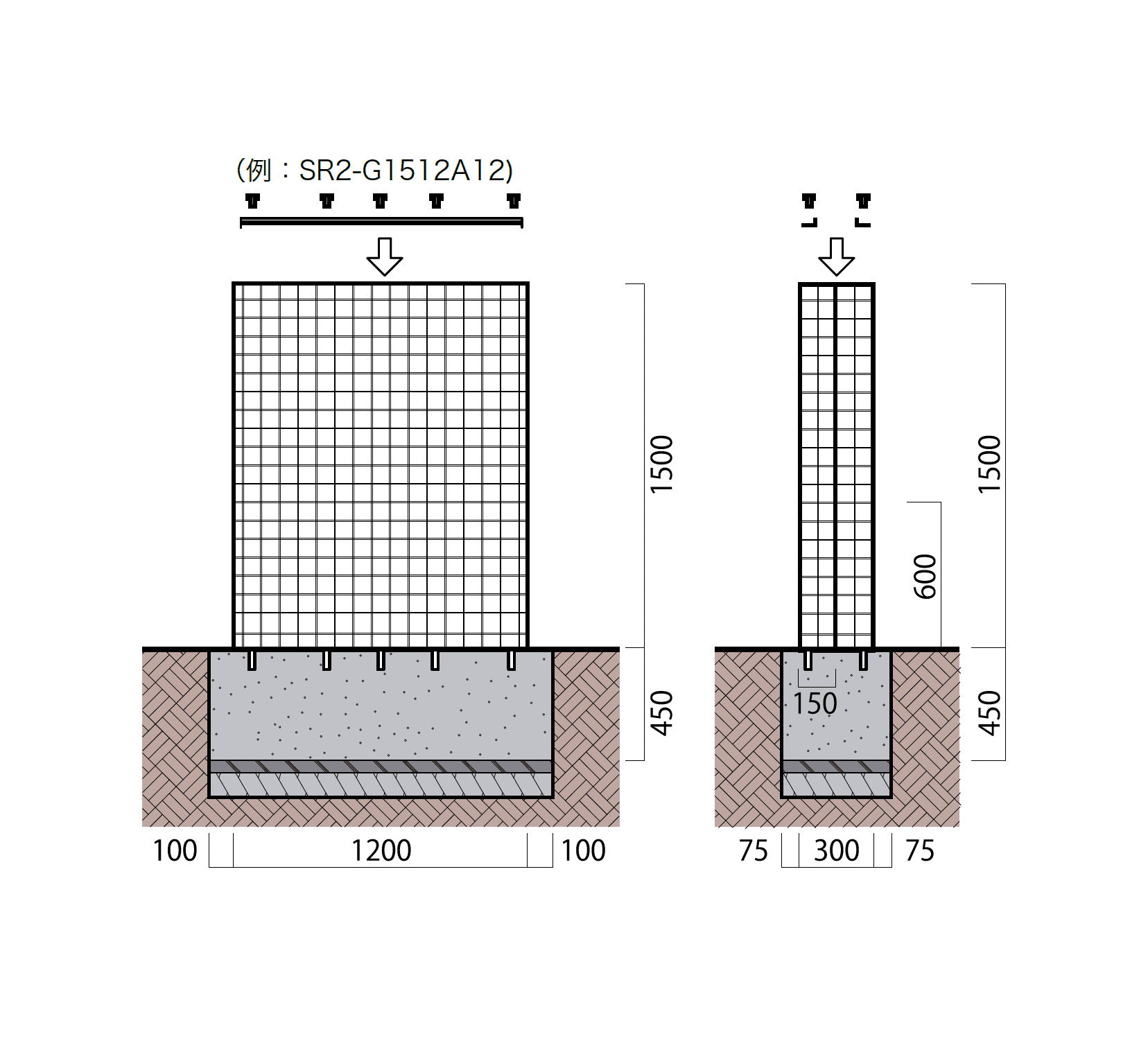 オンリーワンクラブの「ガビオン ストーンウォールユニット(金具固定仕様)」