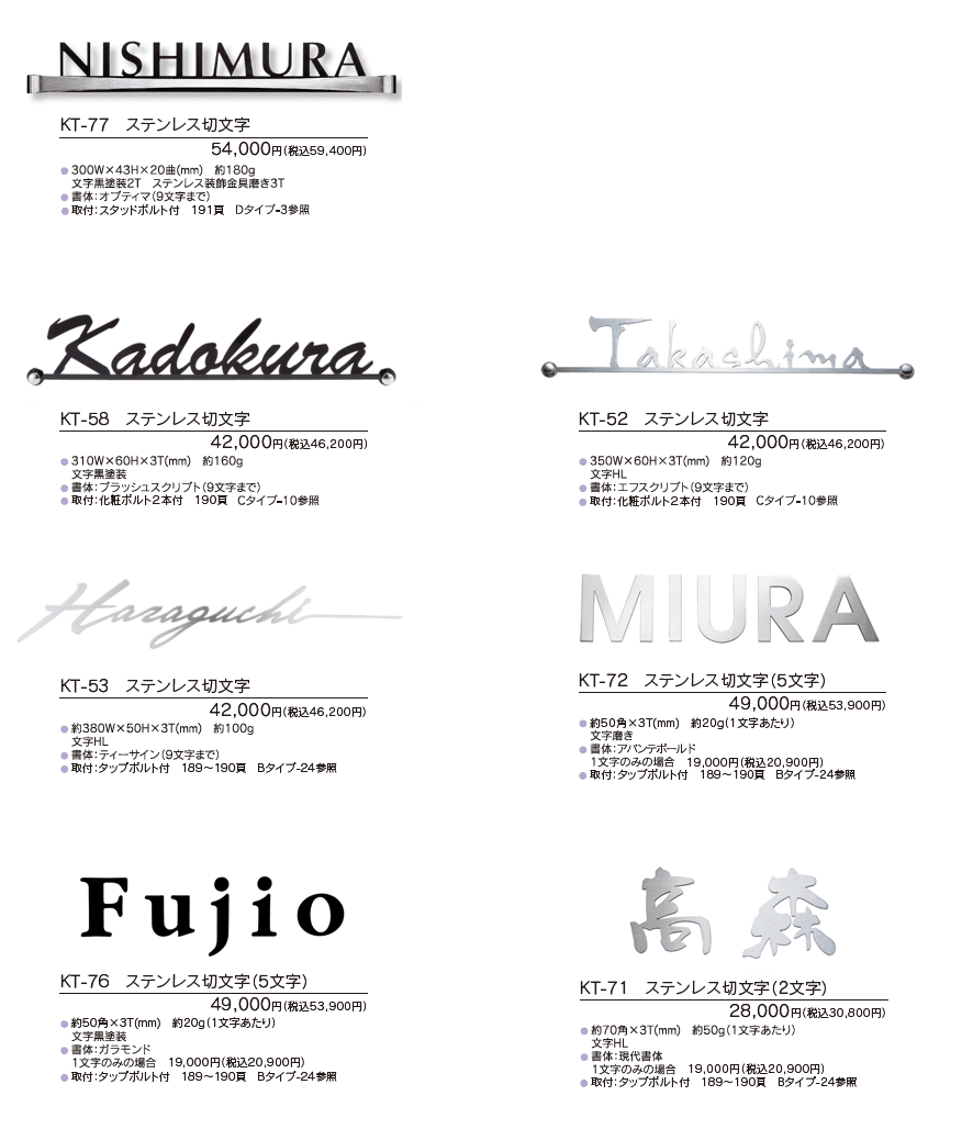 ステンレス切文字【2023年版】_価格_2
