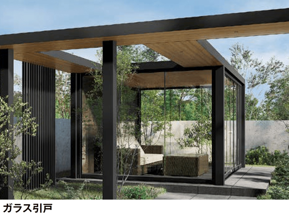 LIXILの「プラスG Gスクリーン ガラス引戸」