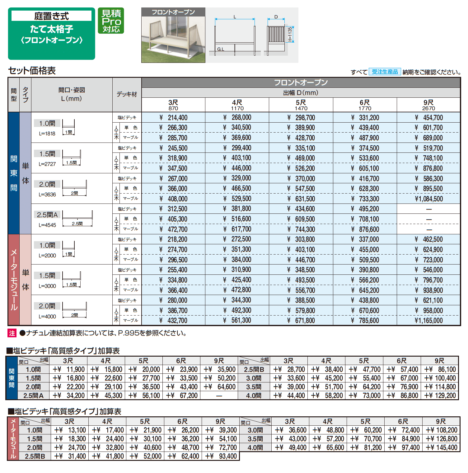 オルネ(庭置き式 たて太格子〈フロントオープン)【2025年10月価格改訂版】_価格_1
