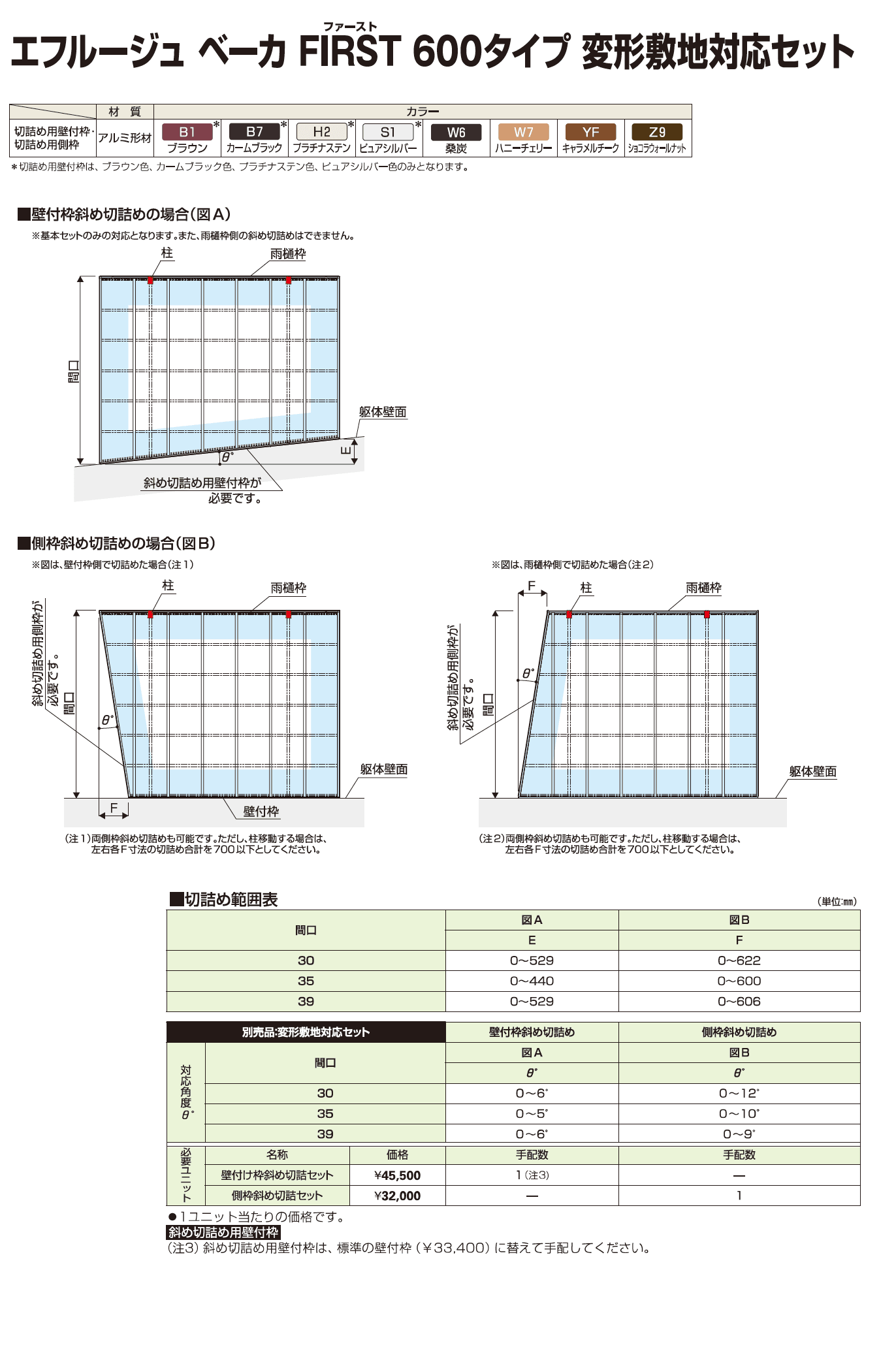 YKK AP エフルージュ 変形敷地対応セット-2（2023年版）1