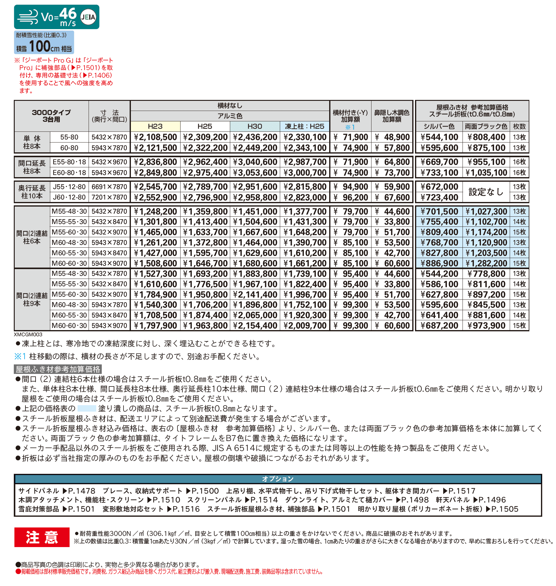 ジーポートPro/Pro G 3000タイプ 3台用(単体/間口延長/奥行延長/間口連結)_価格_1
