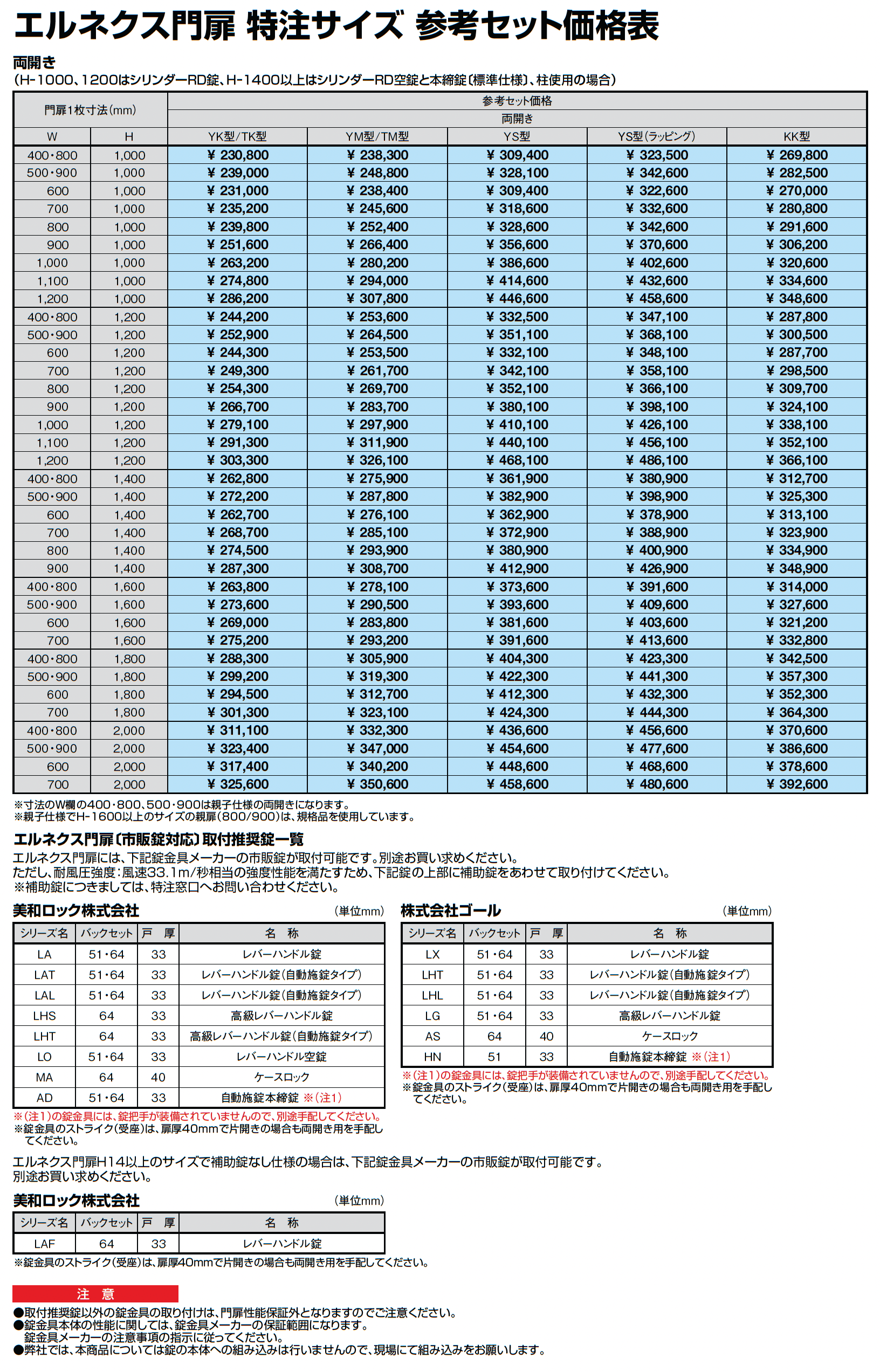 エルネクス門扉 M-KK型_価格_4