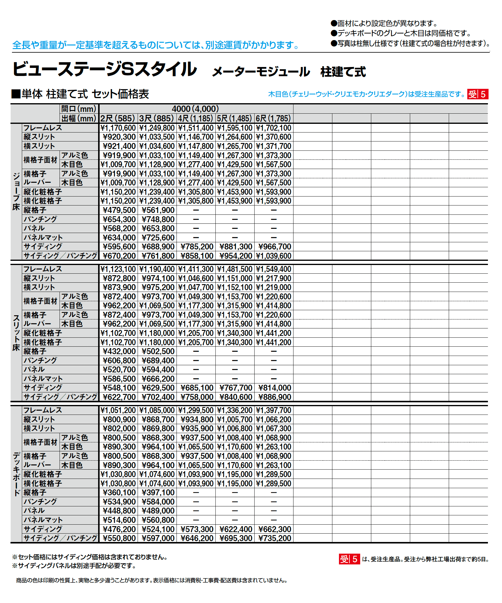 ビューステージ Sスタイル メーターモジュール 柱建て式_価格_2