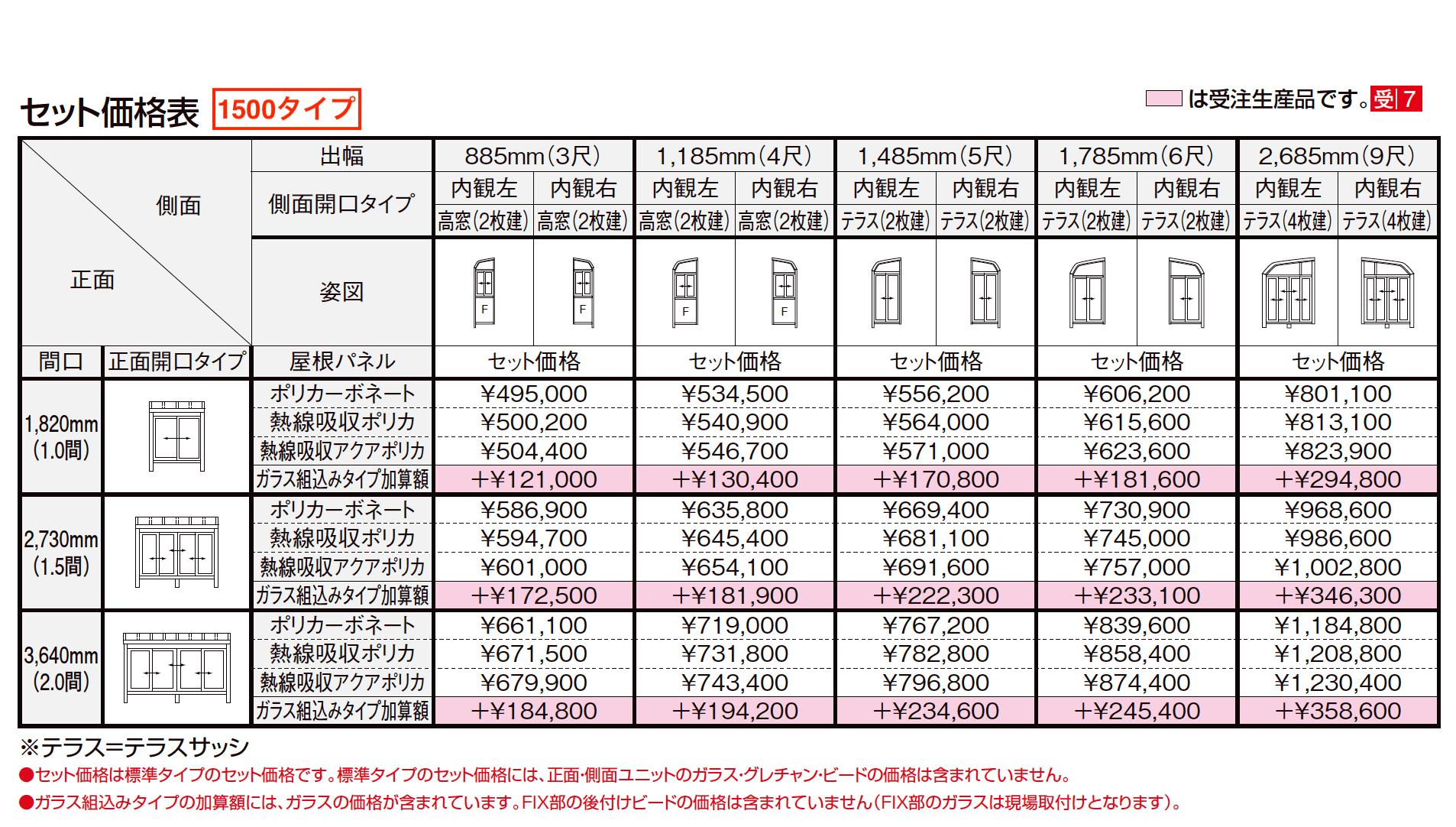 サニージュ R型 床納まり（ランマなし）関東間【2023年版】_価格_3