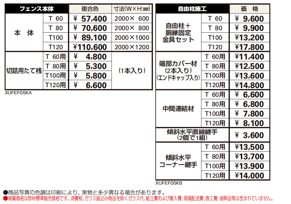 ルシアス フェンスF05K型 傾斜地用横ルーバー【2024年5月末まで】【2024年版】_価格_1