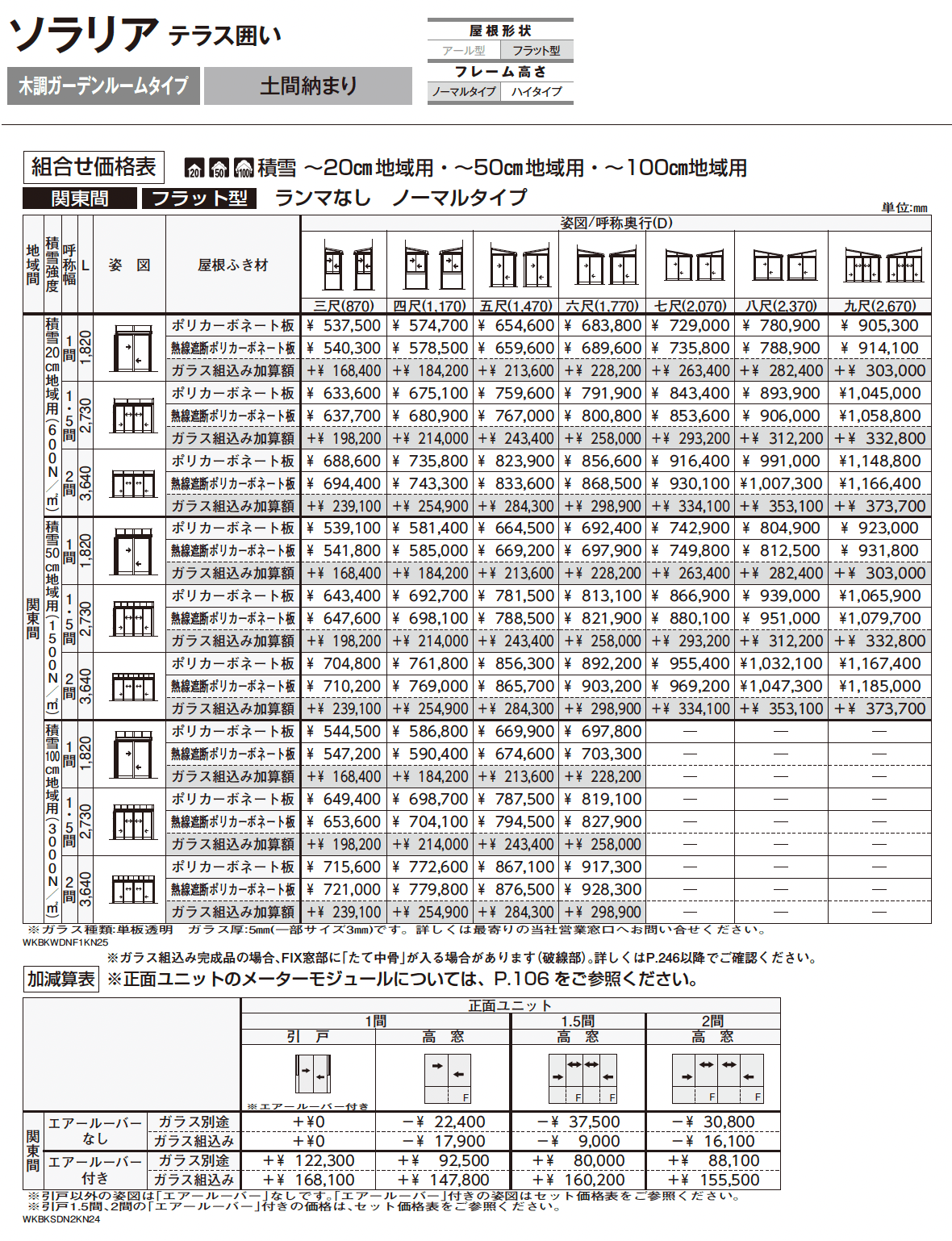 ソラリア テラス囲い 木調ガーデンルームタイプ 土間納まり_価格_1