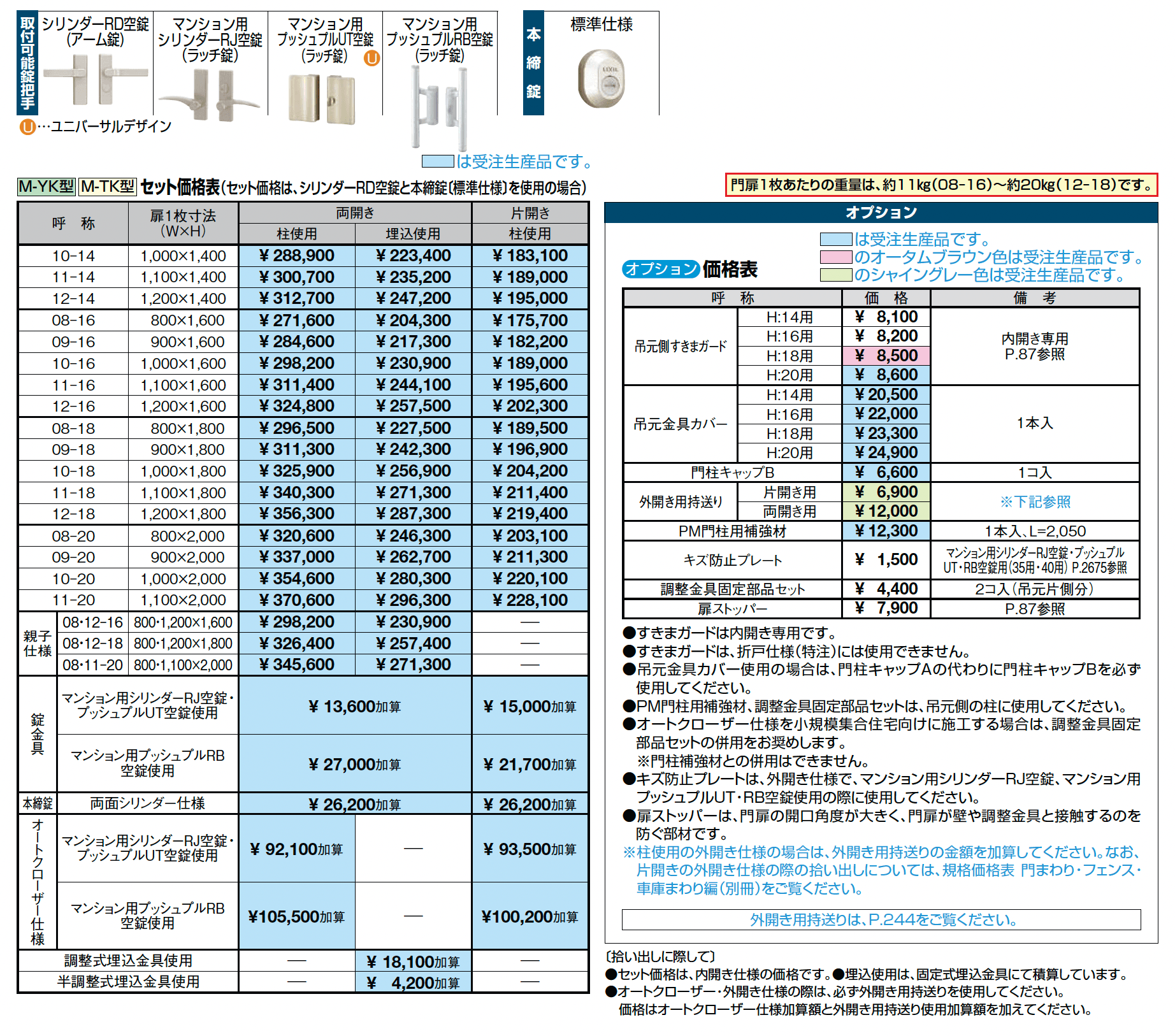 エルネクス門扉 M-YK型_価格_2