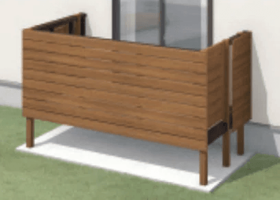 三協アルミの「オルネ(庭置き式 横格子〈フルクローズ独立納まり〉)」