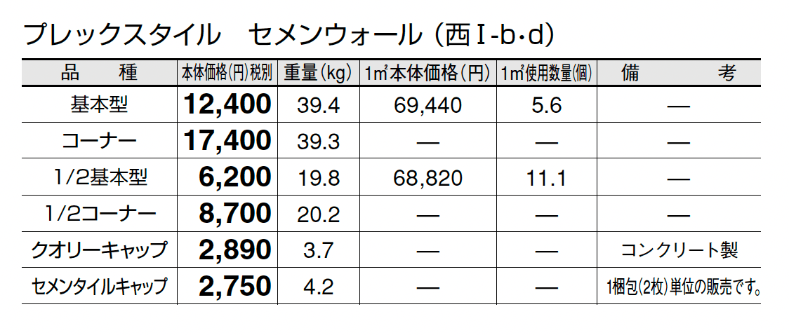 プレックスタイル セメンウォール_価格_4