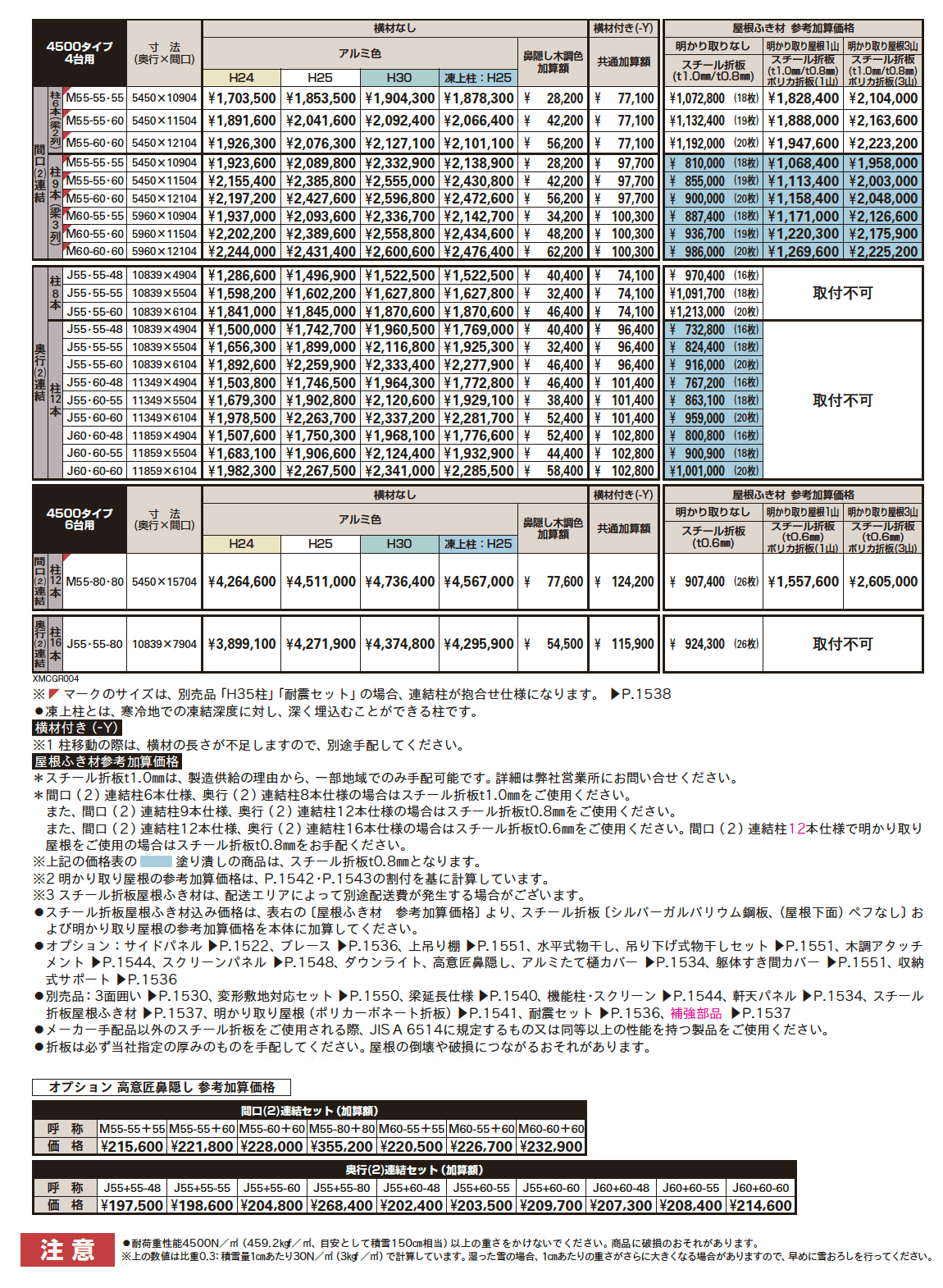 ジーポートPro/Pro G 4500タイプ 4台以上用(奥行(2)連結4台用・間口(2)連結4台/6台用)【2024年版】_価格_1