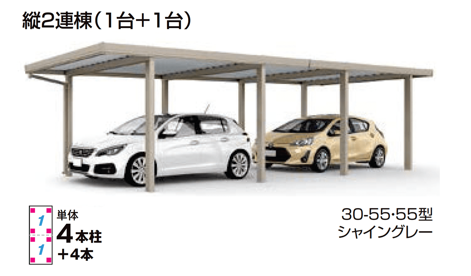 LIXILの「カーポートSW 1500タイプ 2台用」のサブ画像3