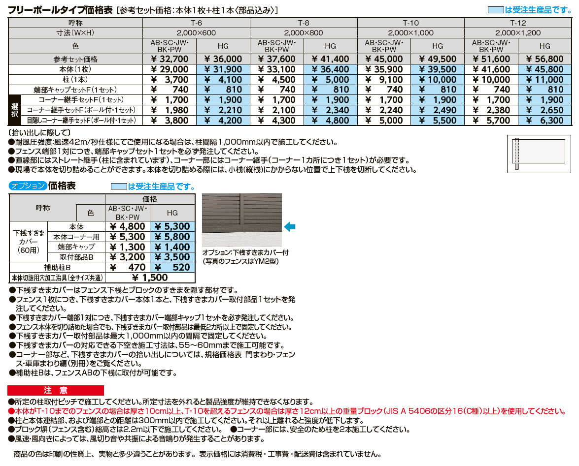 フェンスAB TR1型(縦格子①)【2024年版】_価格_1