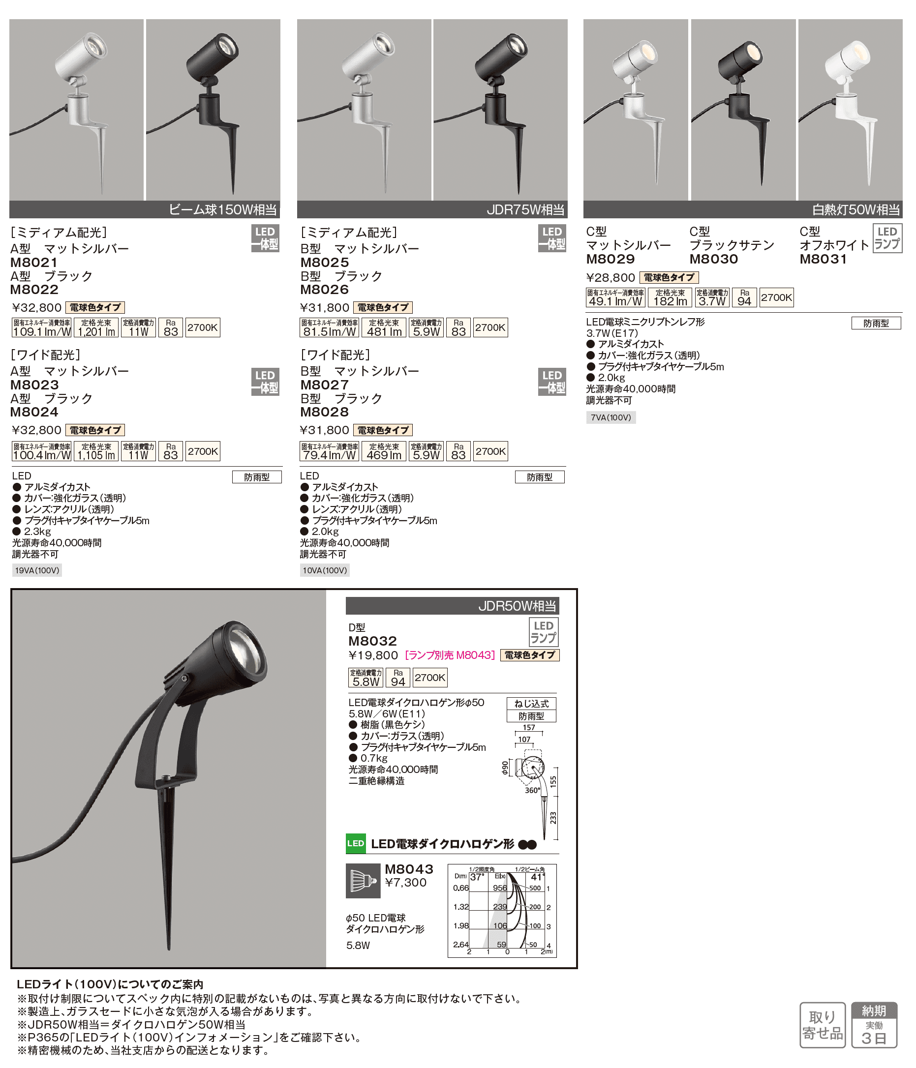 LEDライト(100V) エクステリアスポットライト_価格_1