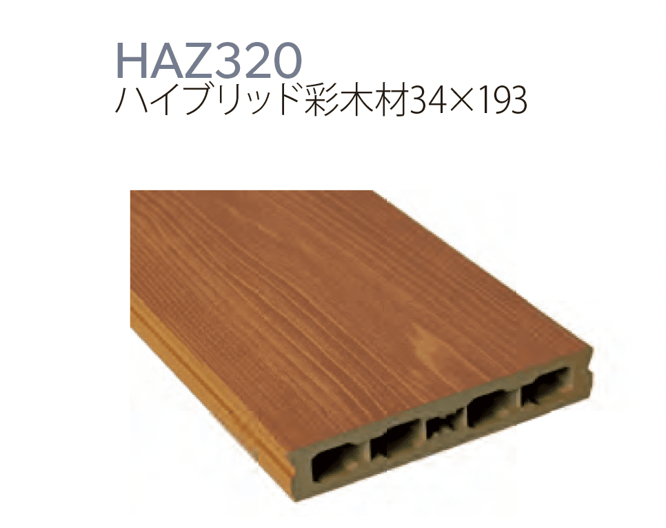 MINOの「ハイブリッド彩木材 HAZ320」