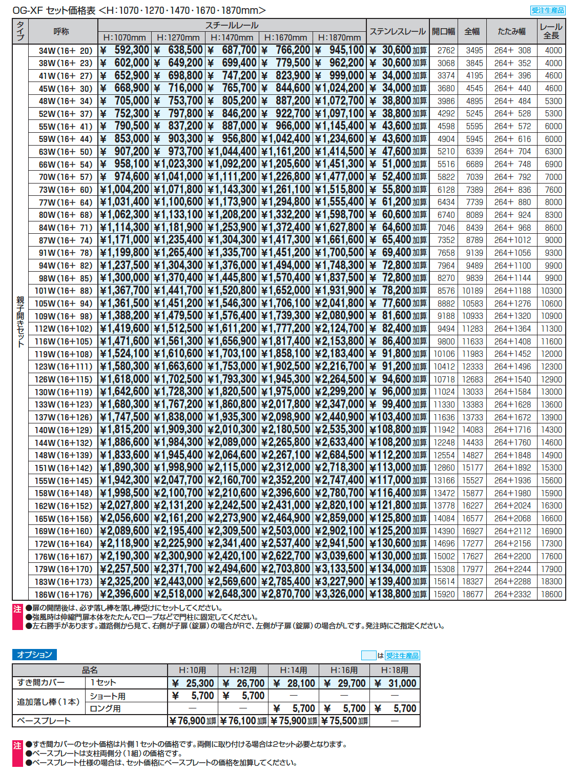 アルテンダX型 フラットレールタイプ_価格_4