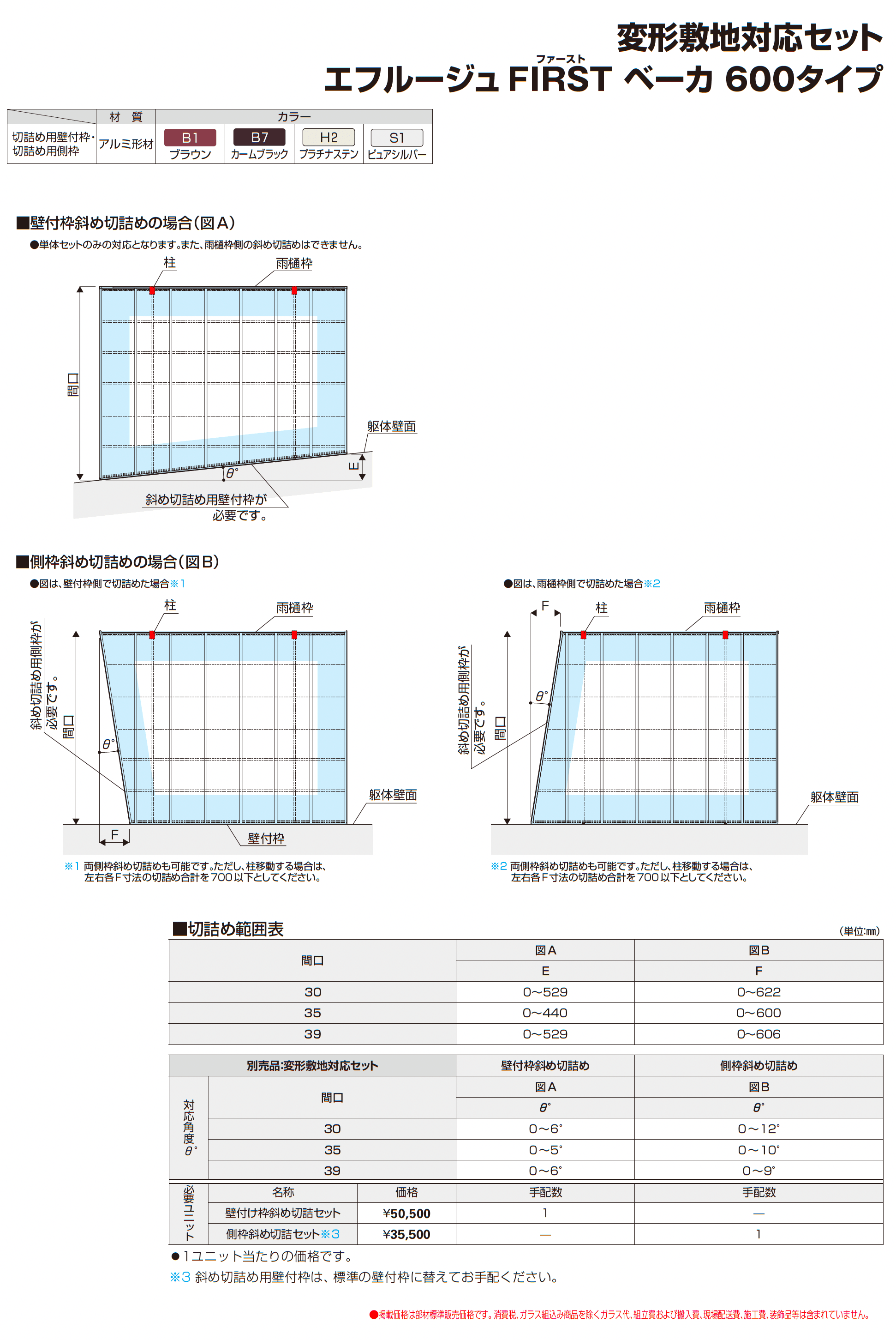 エフルージュ FIRST ベーカ 600タイプ(単体/奥行延長)_価格_4