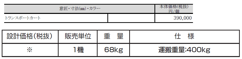 トランスポートカート VTK-V【2024年版】_価格_1