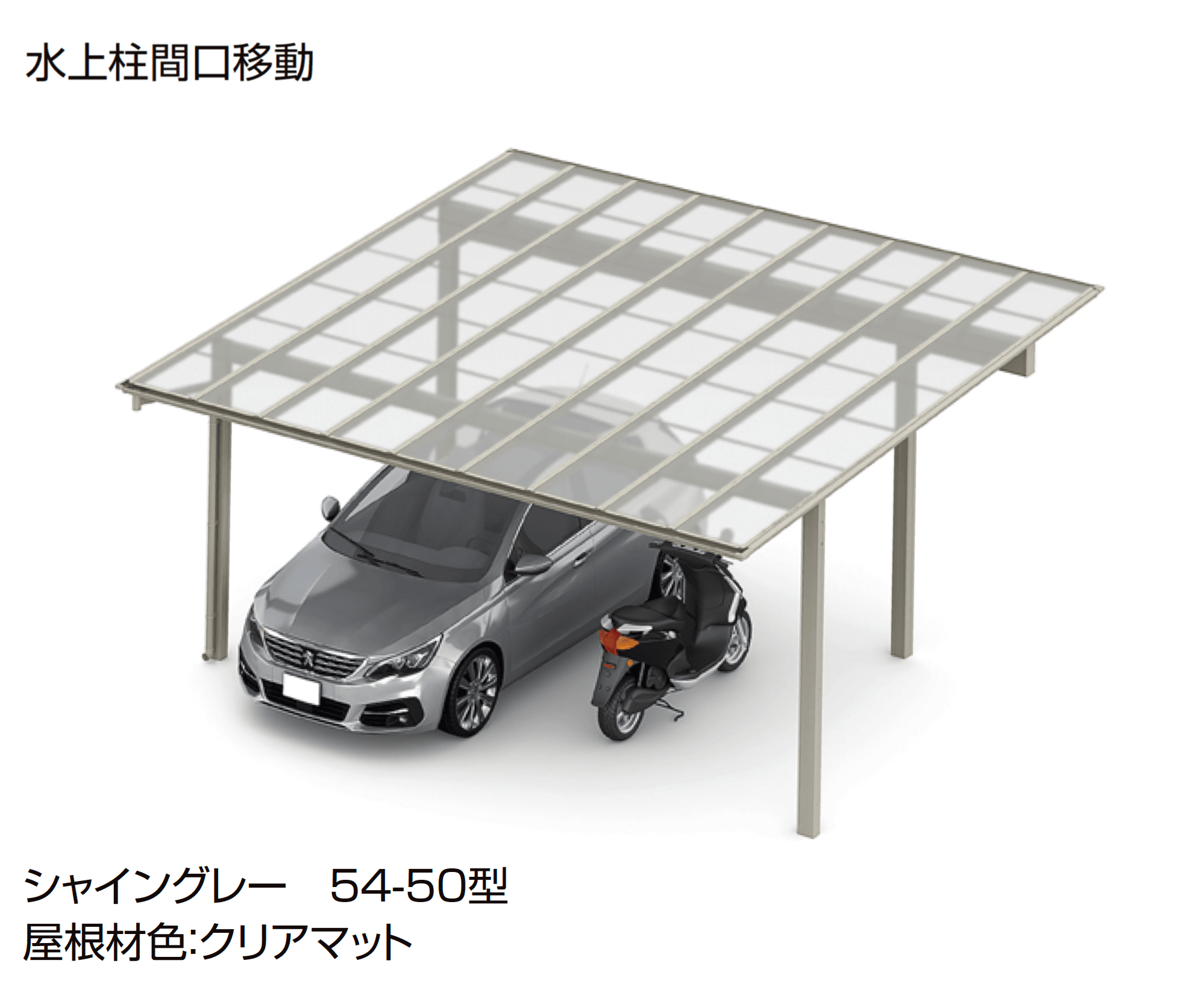 LIXILの「フーゴF 2台用 柱間口移動」のサブ画像2