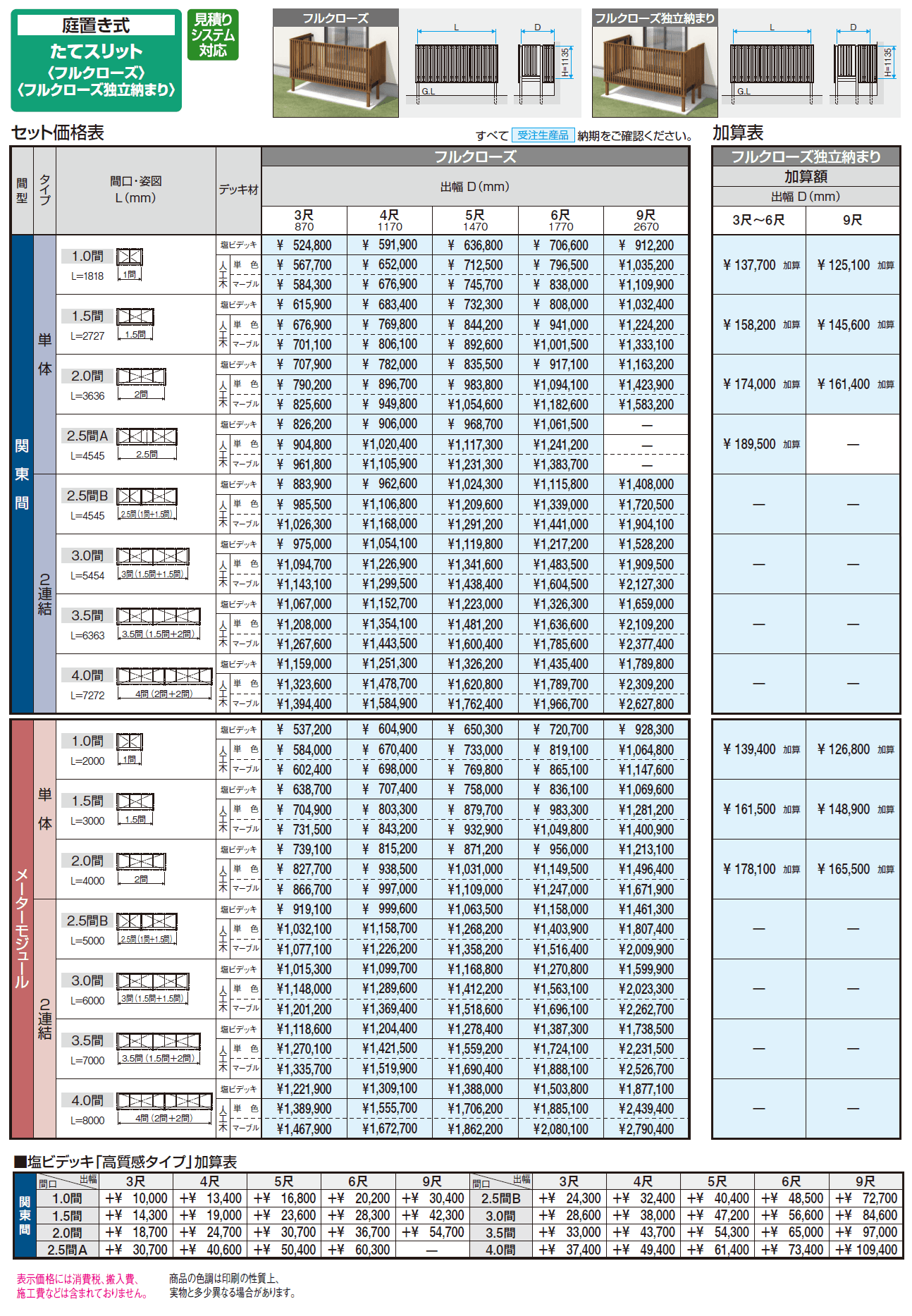 オルネ(庭置き式 たてスリット〈フルクローズ独立納まり〉)【2024年版】_価格_1
