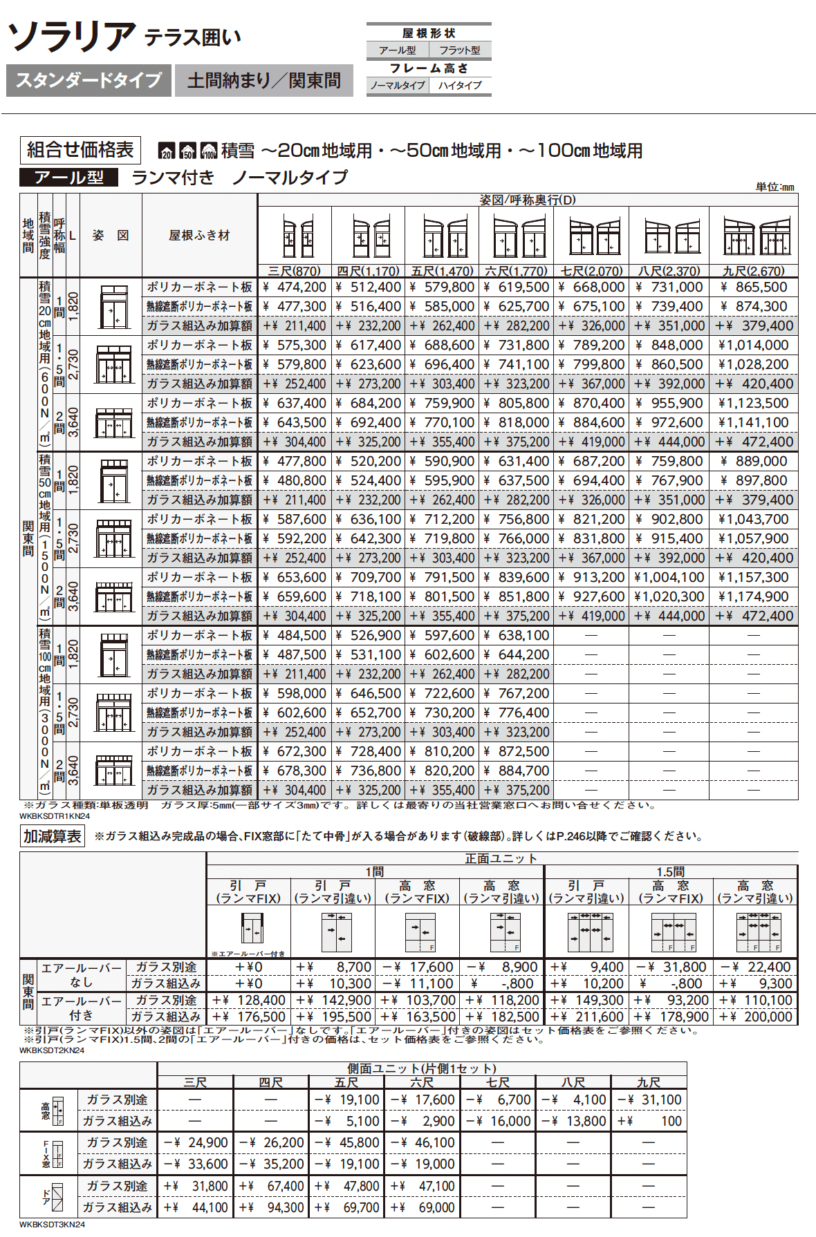 ソラリア テラス囲い スタンダードタイプ 土間納まり_価格_3