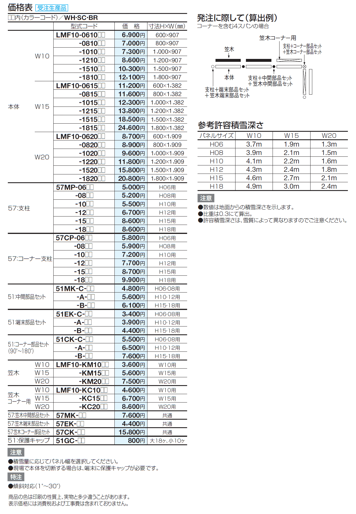 スチールメッシュフェンス LMF10型 積雪地仕様【2024年版】_価格_2